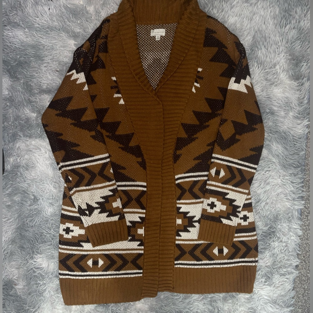 Lucky Brand Aztec Sweater, Size Medium